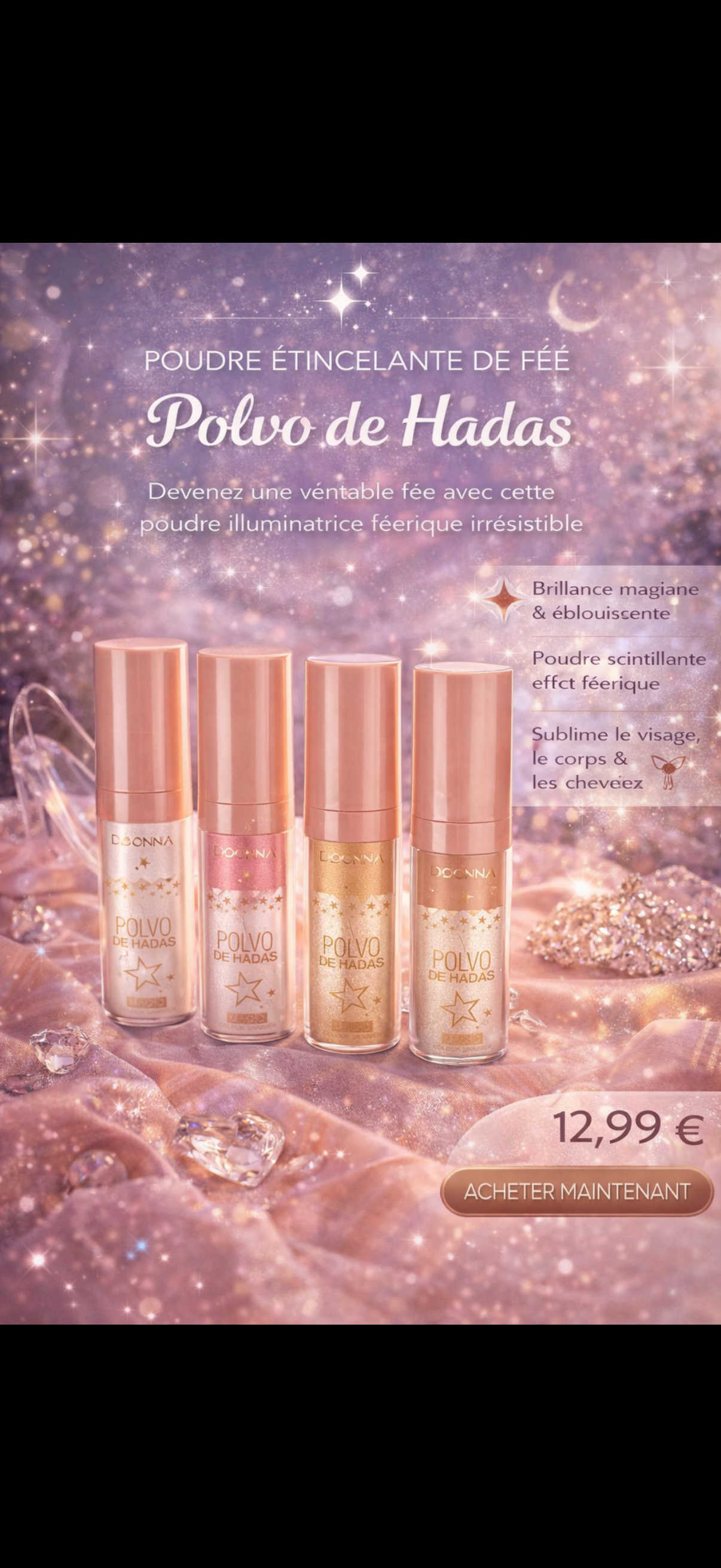 Poudre Scintillante Polvo de Hadas – Effet Glow Magique – Doonna